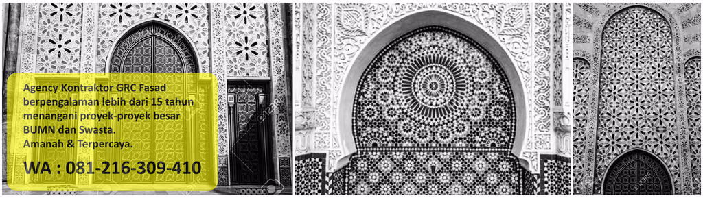 Ornamen GRC bergaya islami dengan finishing rapi