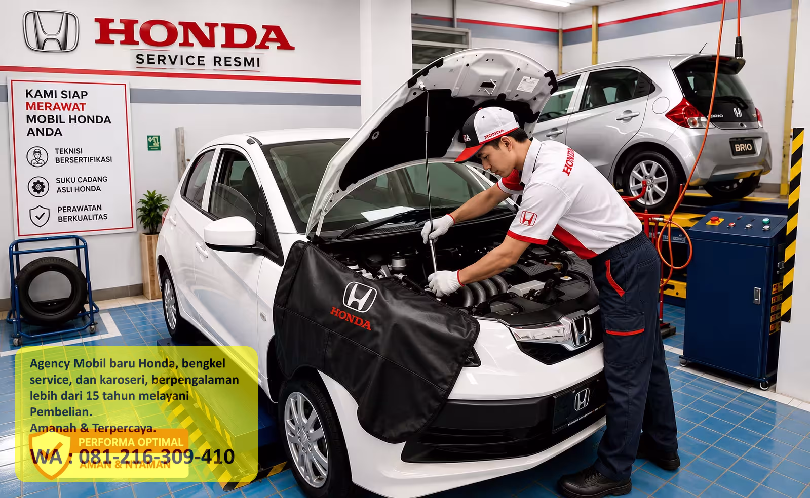 Layanan servis mobil Honda di dealer resmi