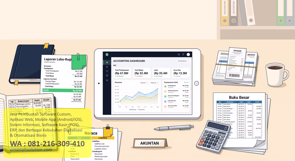 Dashboard software koperasi untuk manajemen simpanan, pinjaman, dan SHU anggota