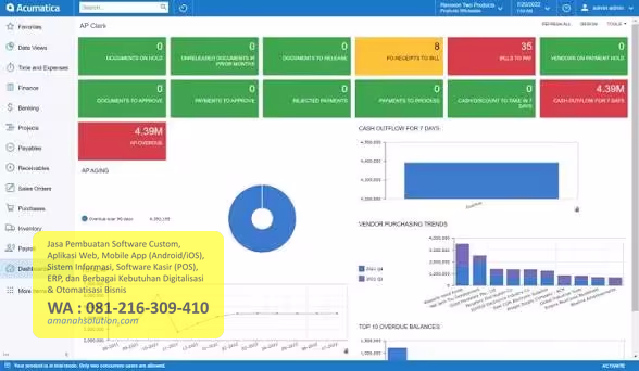 Software ERP perusahaan untuk pengelolaan data operasional dan integrasi antar bagian