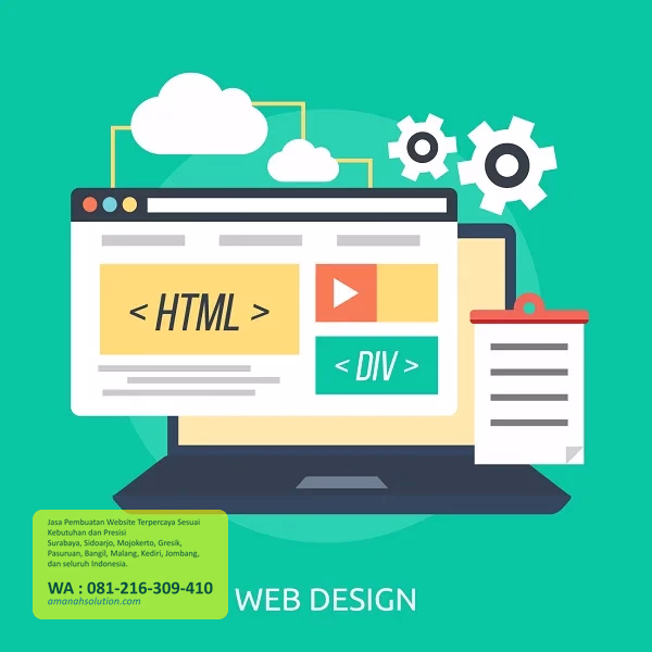 Ilustrasi jasa pembuatan website custom dan penyesuaian sistem digital perusahaan