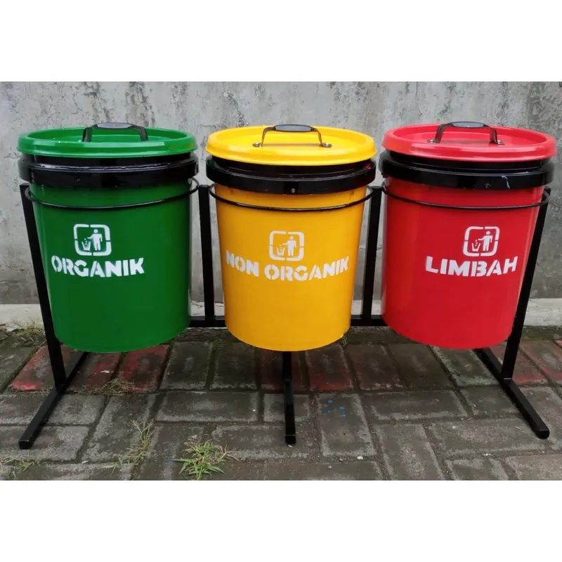 Tempat Sampah Fiberglass 3 in 1