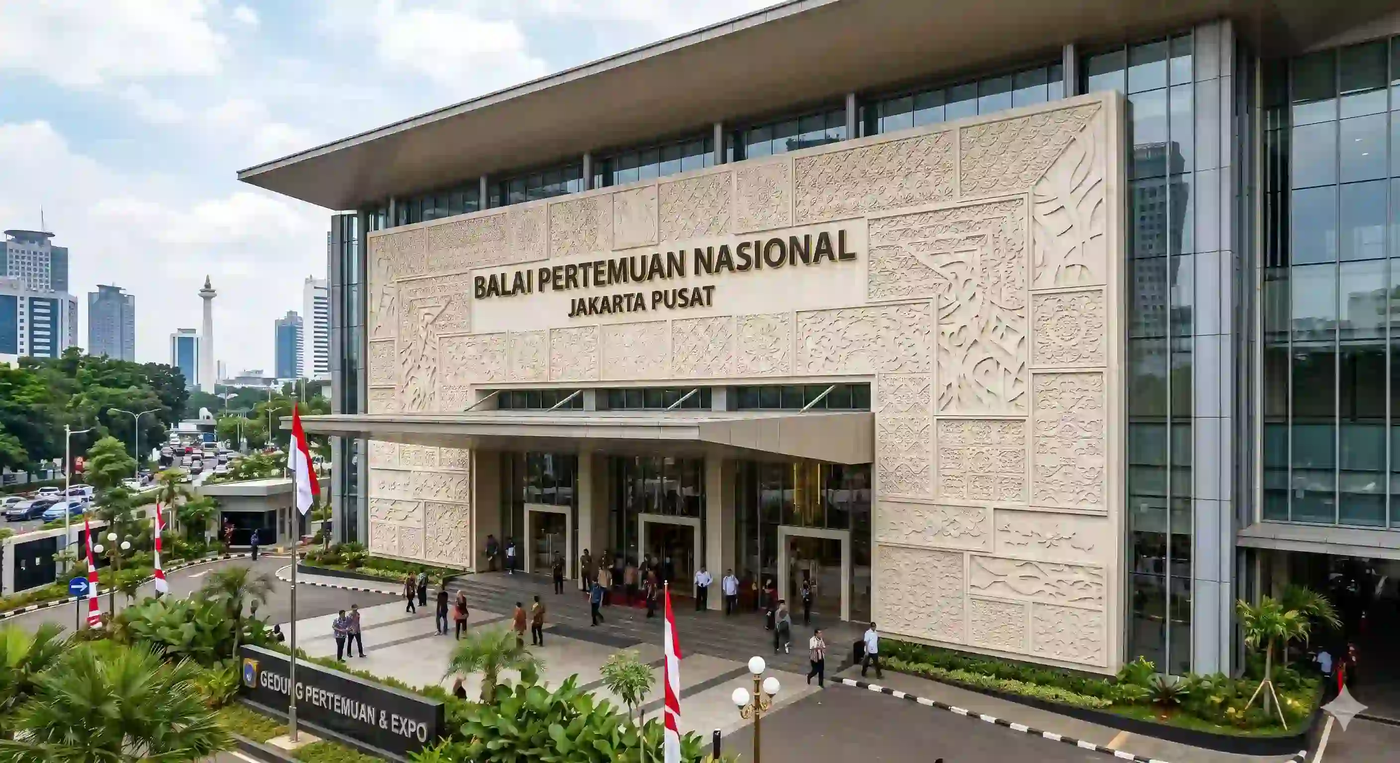 Desain Panel GRC Dinding Masif Dekoratif untuk Gedung Pertemuan di Jakarta Pusat