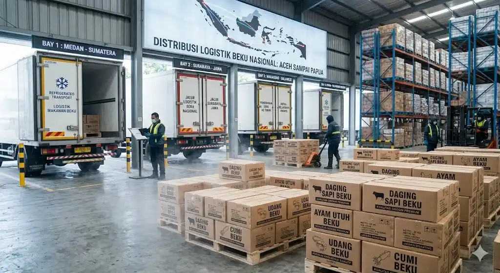Kegiatan Pengiriman Logistik Makanan Beku Ke Seluruh Wilayah