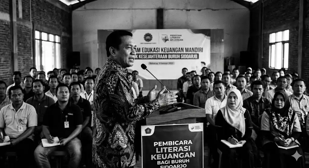 Pembicara Literasi Keuangan Buruh Sidoarjo