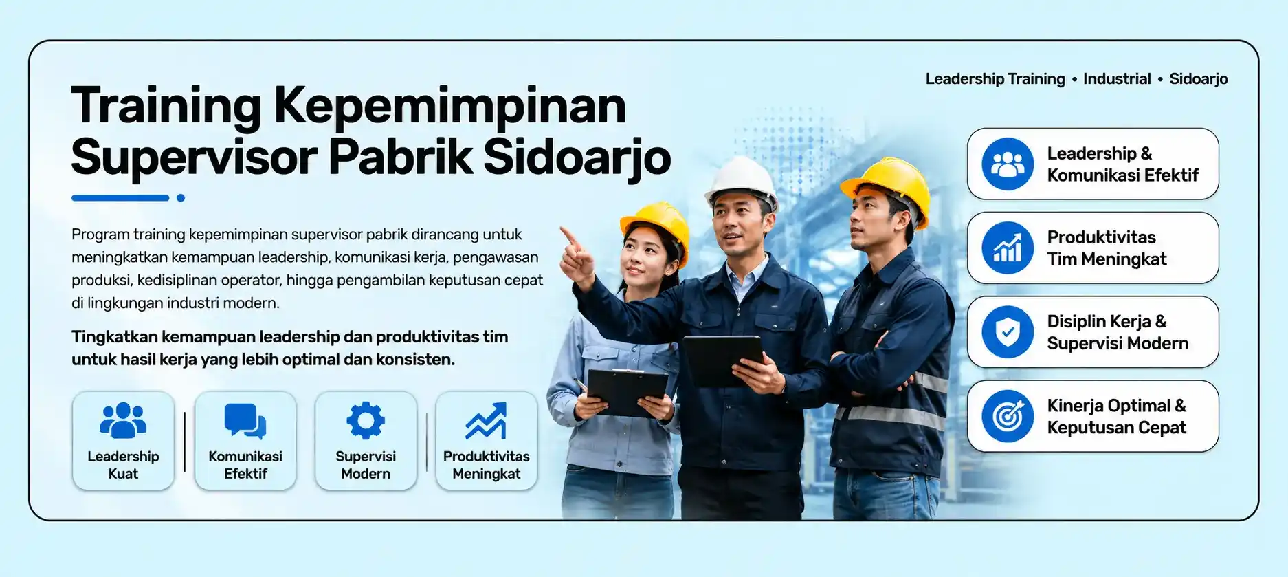 Training Kepemimpinan Supervisor Pabrik Sidoarjo