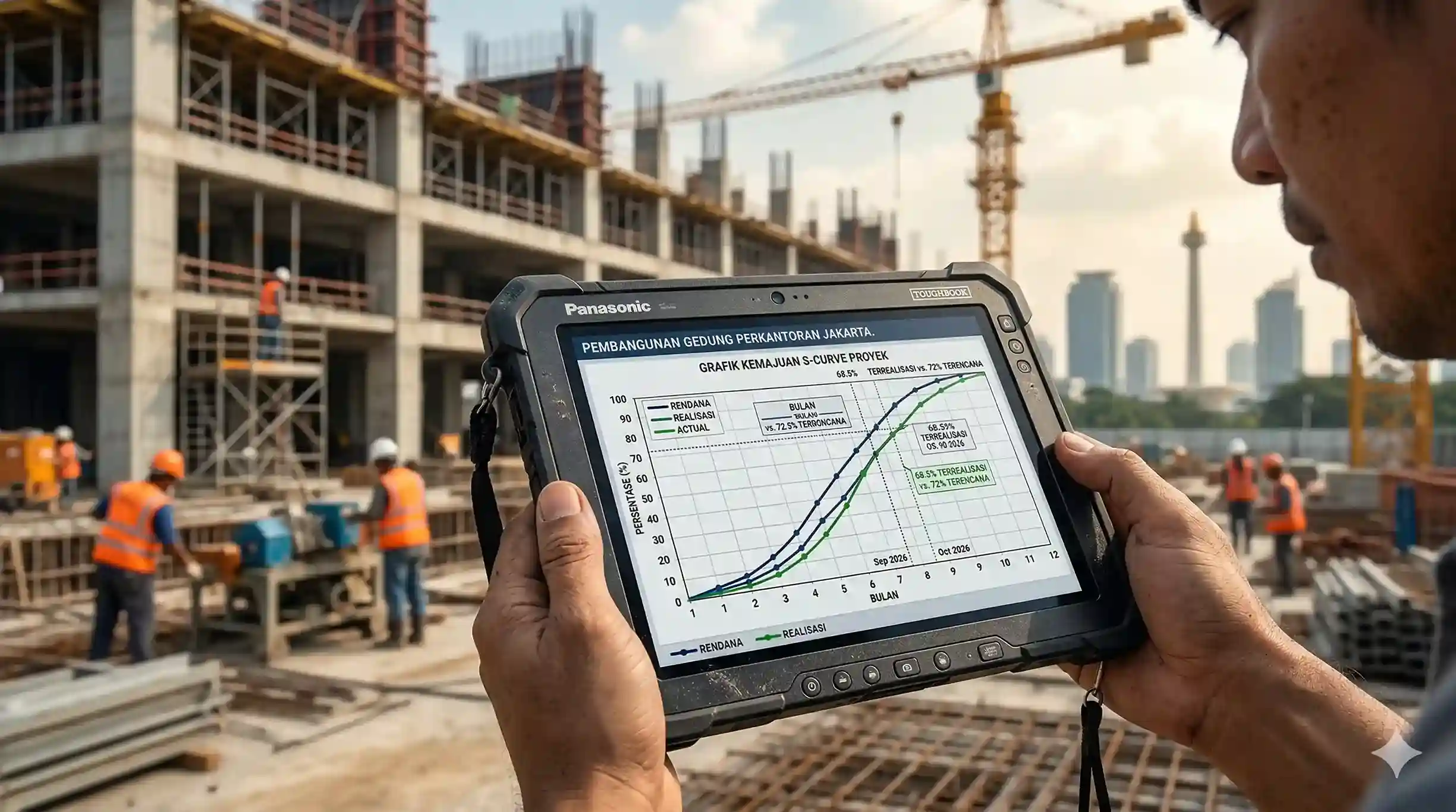 Fitur input laporan harian proyek kontraktor via ponsel pintar