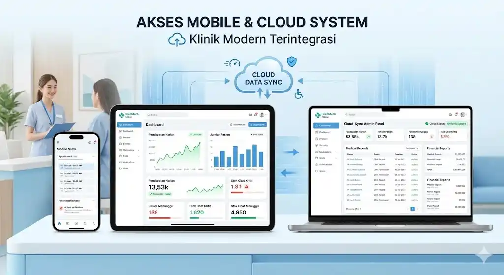 aplikasi mobile software database pasien akses dari smartphone