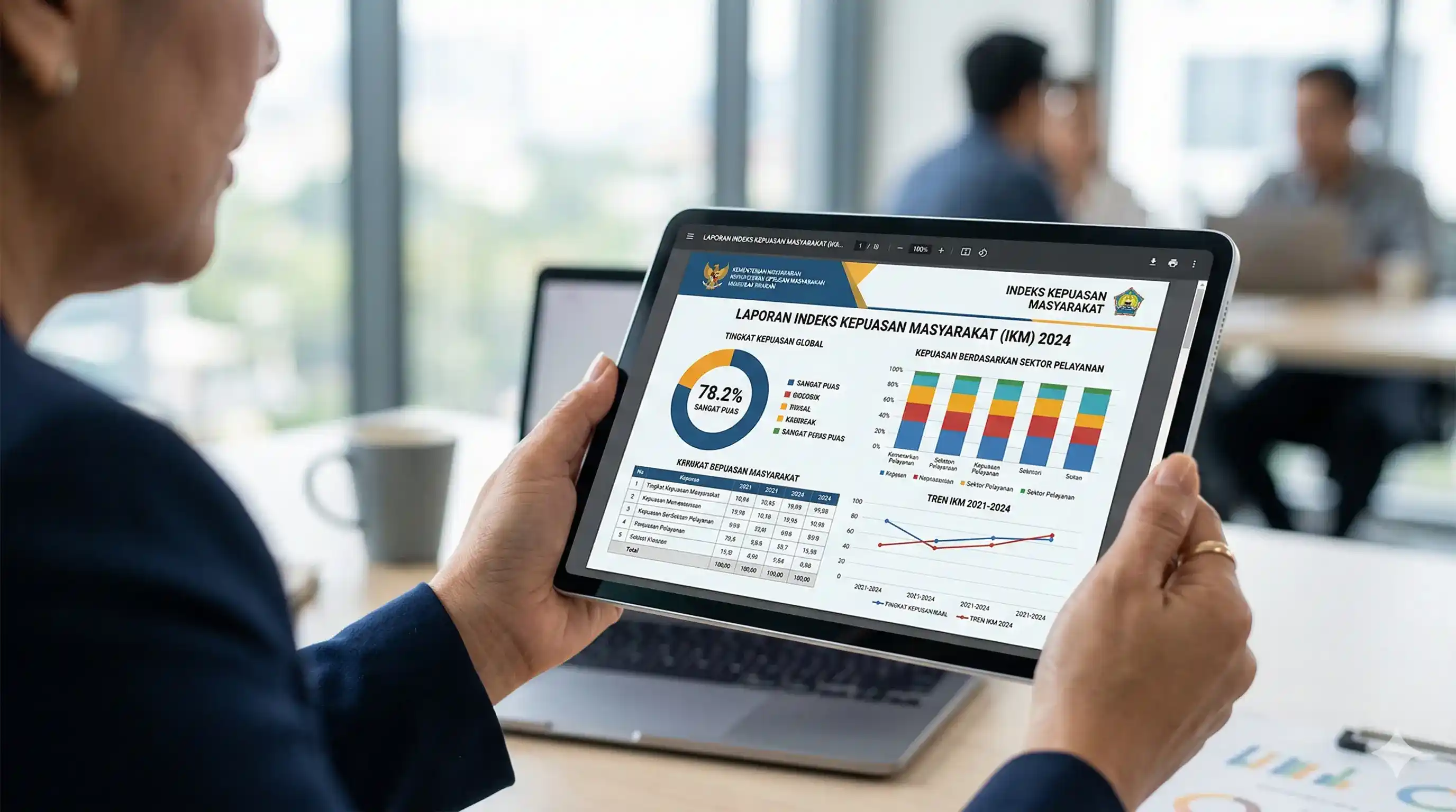 Fitur cetak laporan otomatis hasil survei evaluasi mutu untuk keperluan audit ISO