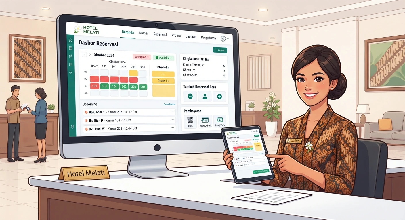 Software Hotel Melati Dashboard