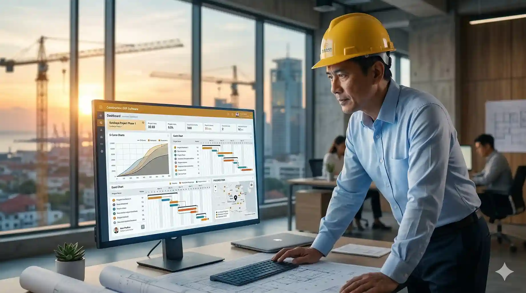 Dashboard kurva S otomatis pada software manajemen proyek konstruksi Surabaya