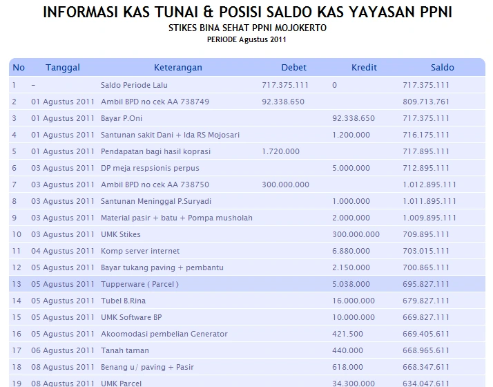 transparansi laporan keuangan yayasan nirlaba Indonesia dengan software digital