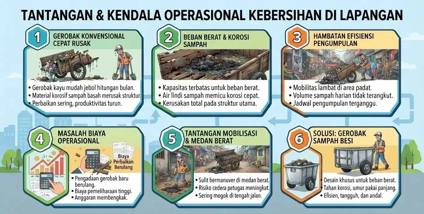Infografis kendala operasional sampah
